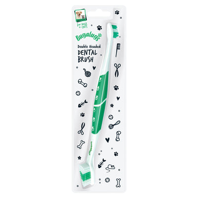 Sainsburys Bugalugs Double Headed Dental Brush for Dogs & Cats- Buy online at McGrocer