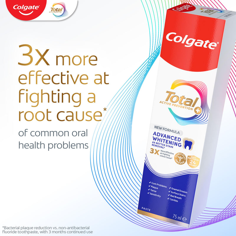 Colgate Total Active Prevention whitening toothpaste 75ml, UK version