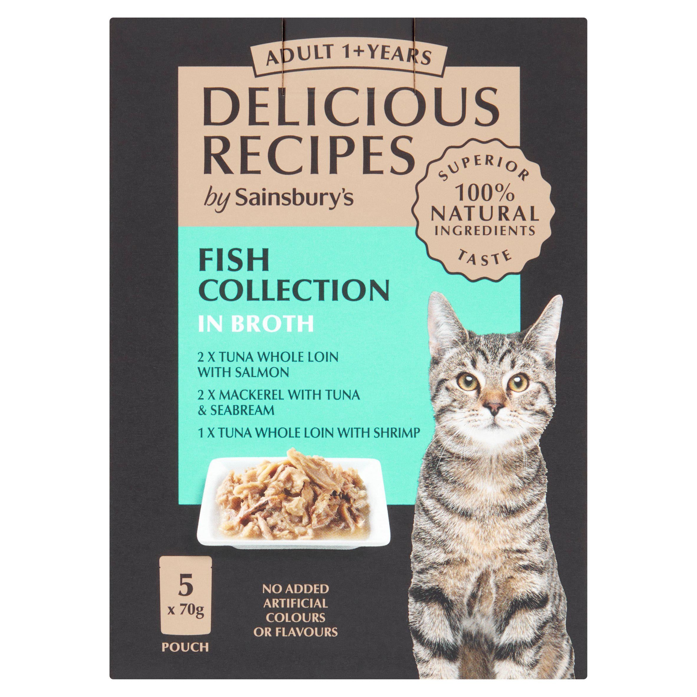 Sainsbury's fish collection wet cat food 350g, UK version