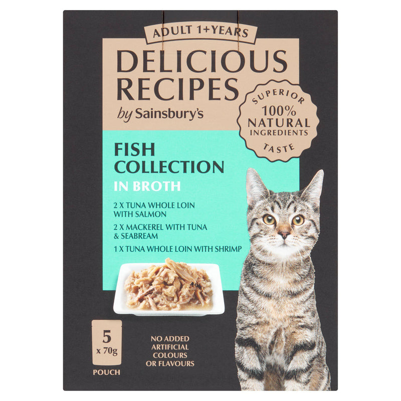 Sainsbury's fish collection wet cat food 350g, UK version