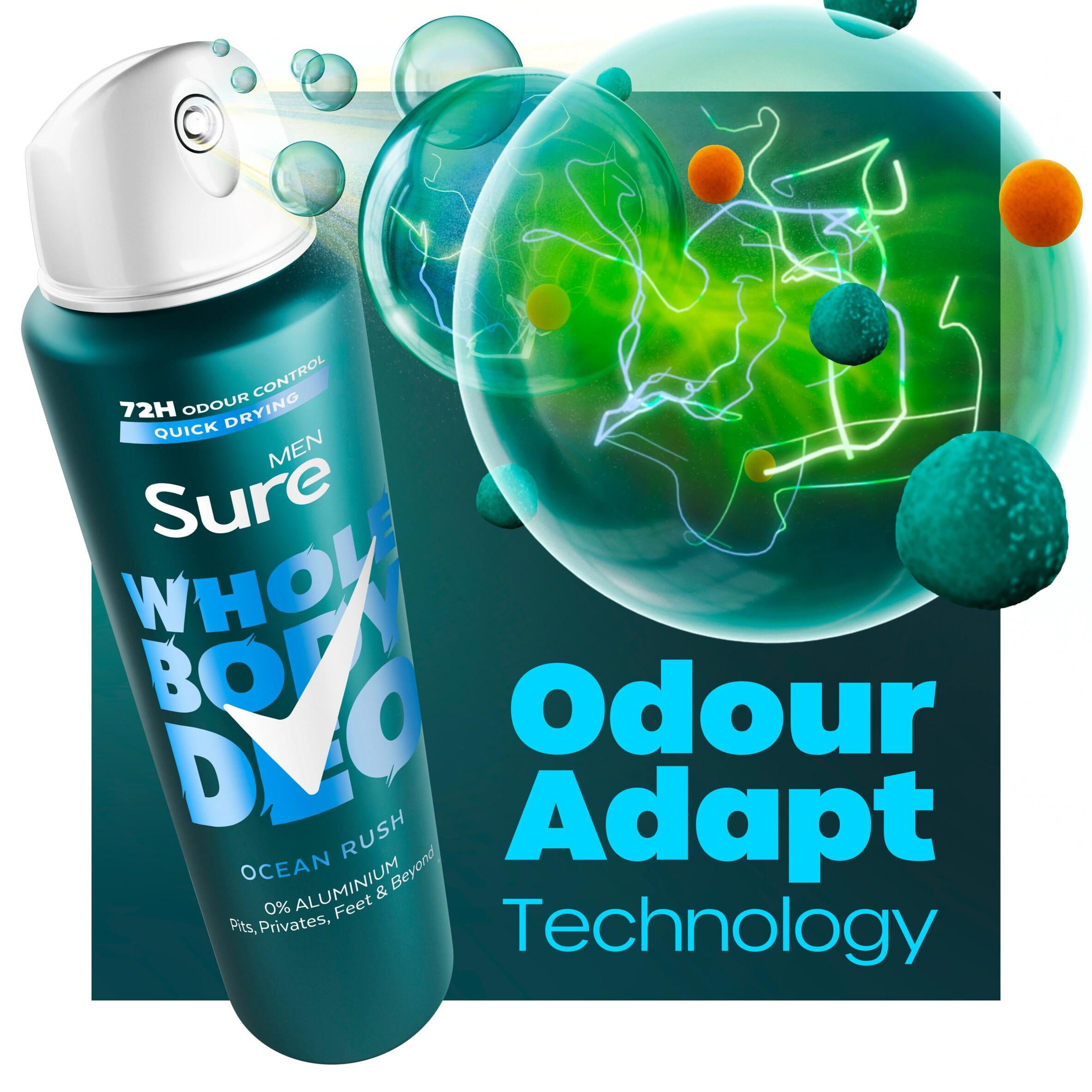 Sure Ocean Rush whole body deodorant spray 150ml (British brand)