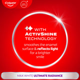 Colgate Max White whitening toothpaste 75ml, imported from the UK