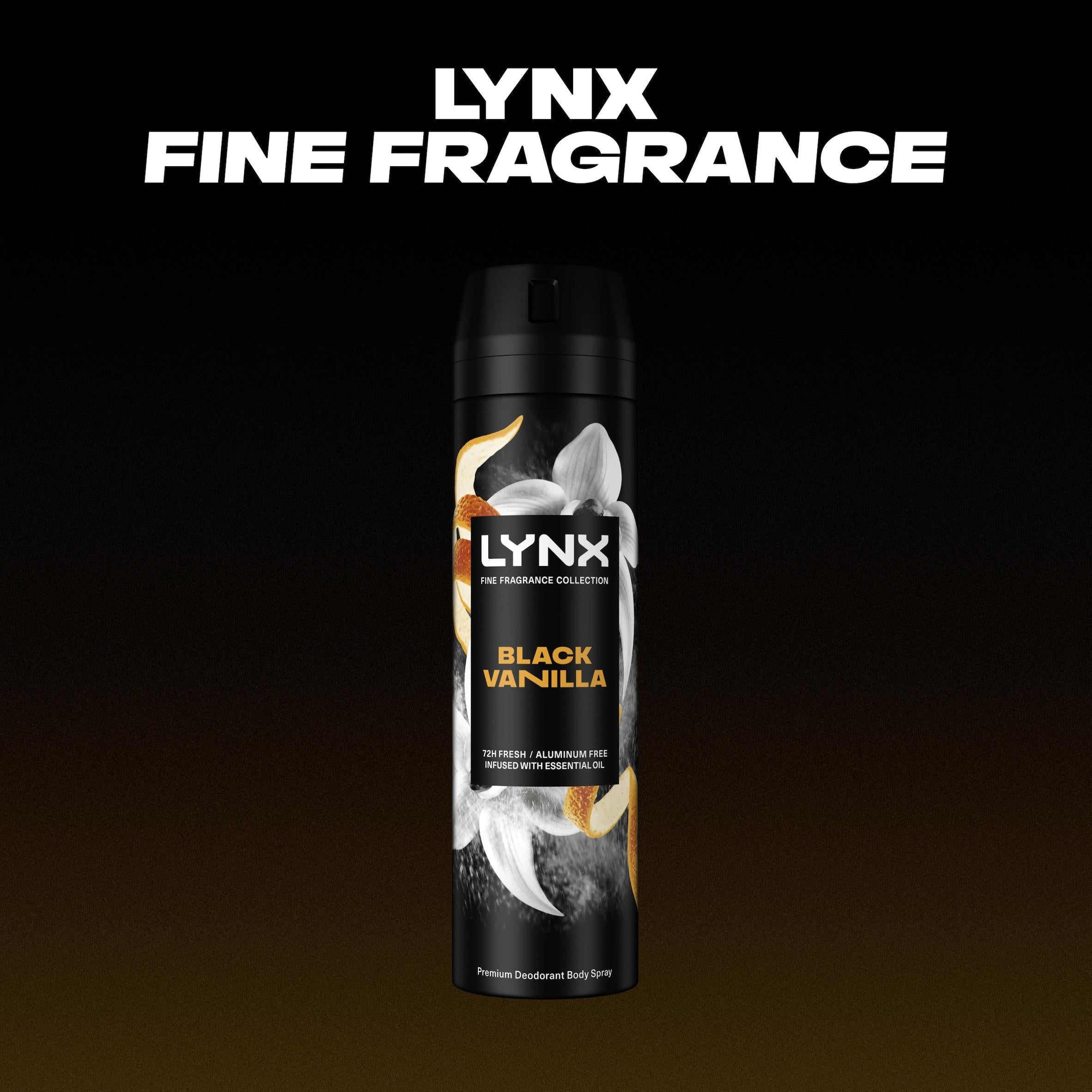 Lynx Black Vanilla body spray 200ml (British brand)