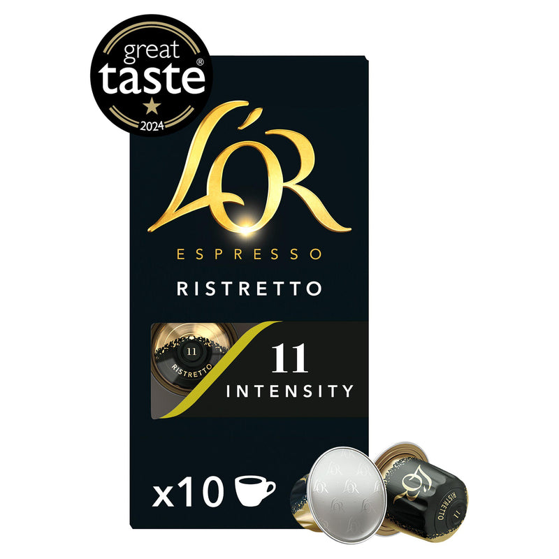 L'OR Ristretto espresso capsules intensity 11 x10, imported from the UK