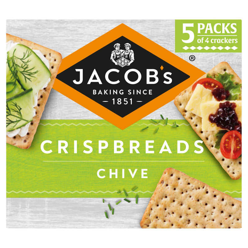 Jacob's crispbreads chive crackers 5x38g (British brand)