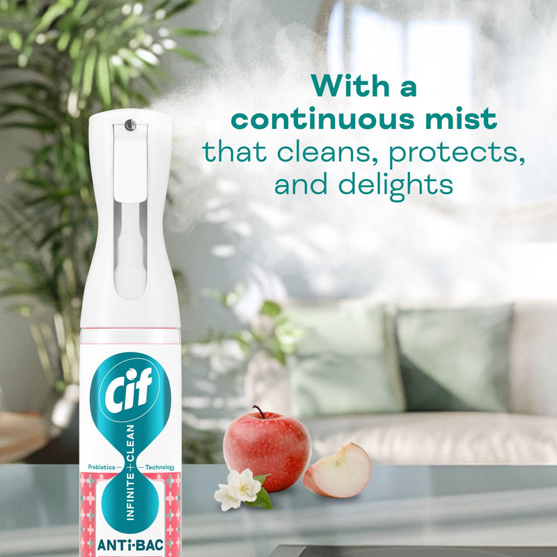Cif Infinite Clean Apple Jasmine antibacterial spray 280ml, imported from the UK