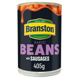 Tin of Branston baked beans and sausages 405g - British product