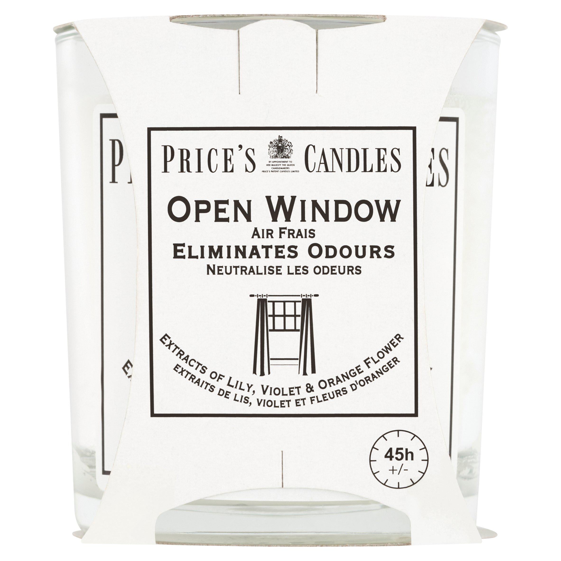 Price's Open Window Candle jar, UK version