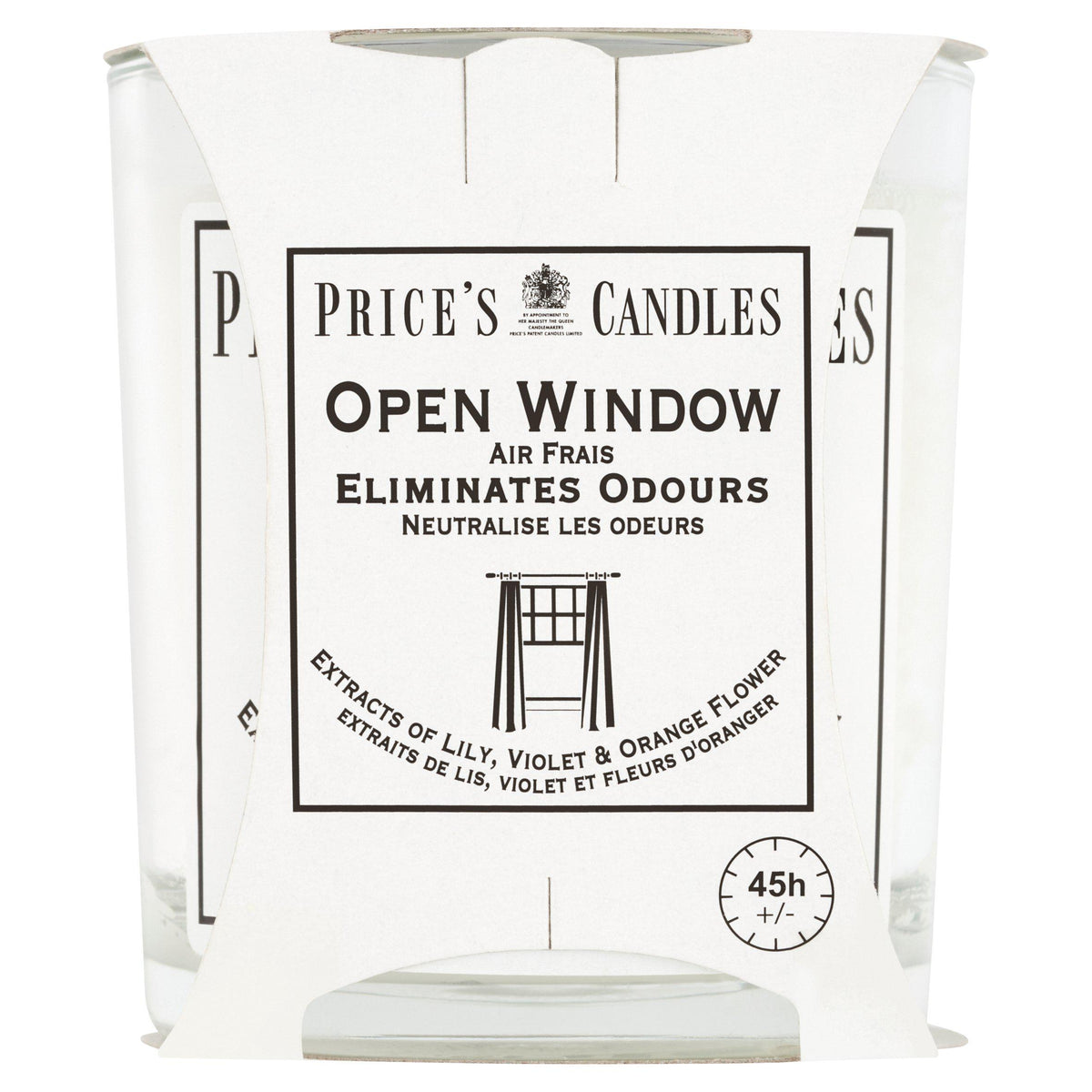 Price's Open Window Candle jar, UK version