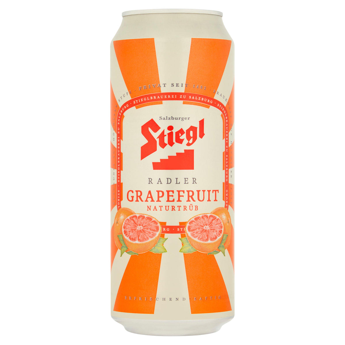 Stiegl radler grapefruit 0.5L can, imported from the UK