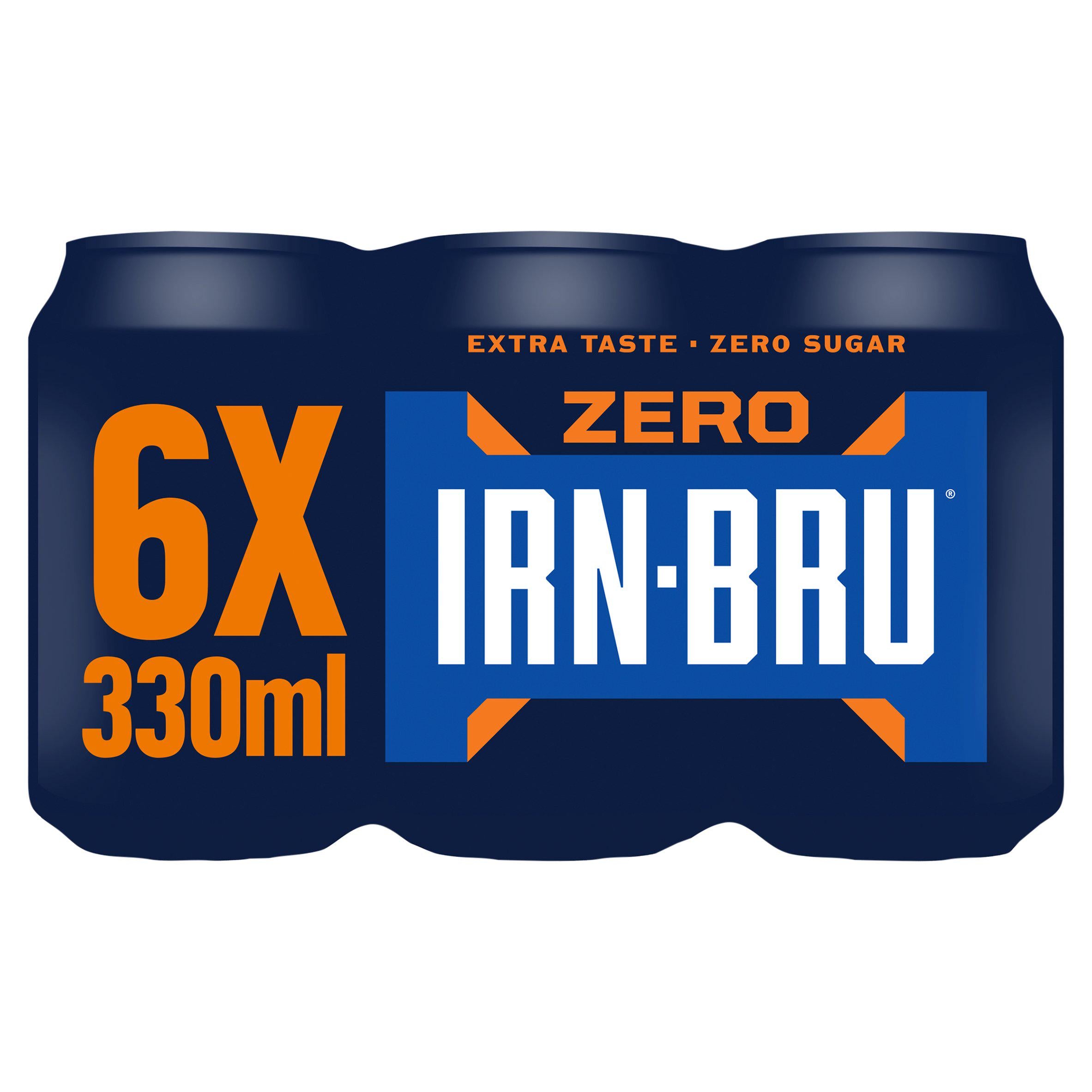 Irn-Bru Xtra sugar free soft drink 6x330ml - British product