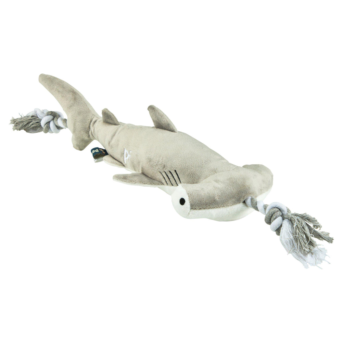 Petface plush rope hammerhead shark dog toy (British brand)