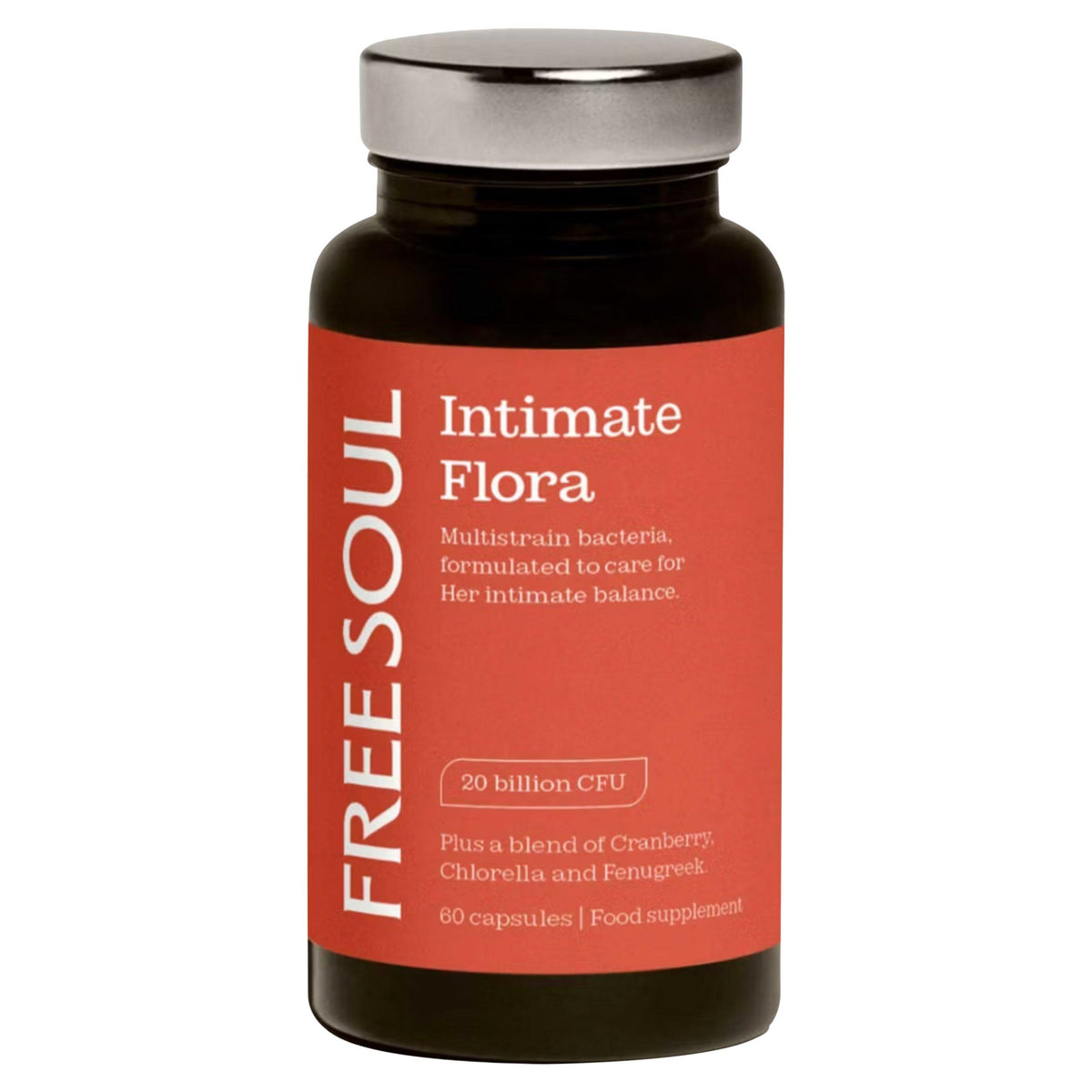 Free Soul Intimate Flora food supplement capsules 60 count, UK version