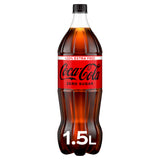 Coca-Cola Zero Sugar soft drink bottle 1.25L (British brand)