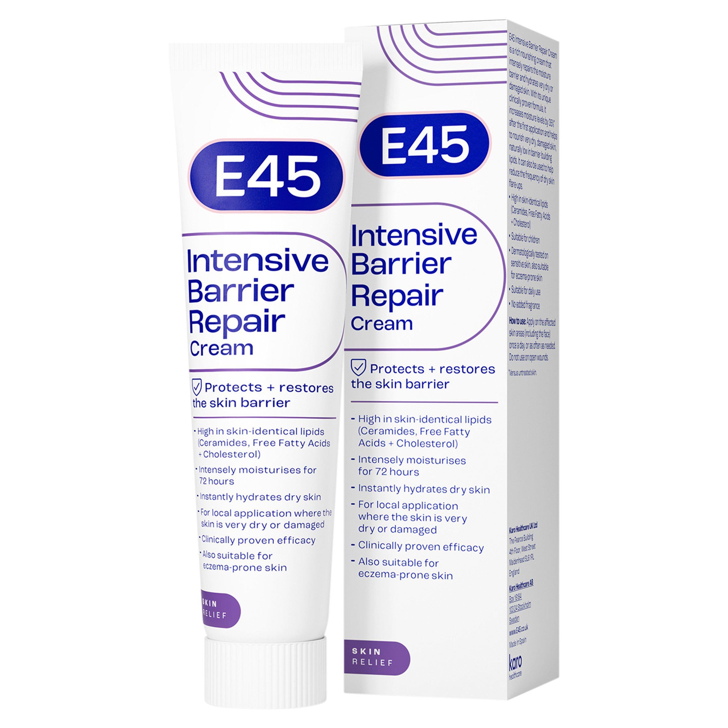 E45 intensive barrier repair cream 50g (British brand)