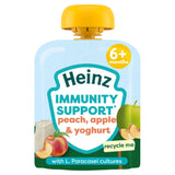 Heinz baby food pouch peach apple yoghurt 85g, imported from the UK