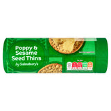 Sainsbury's poppy and sesame seed thins 150g (British brand)
