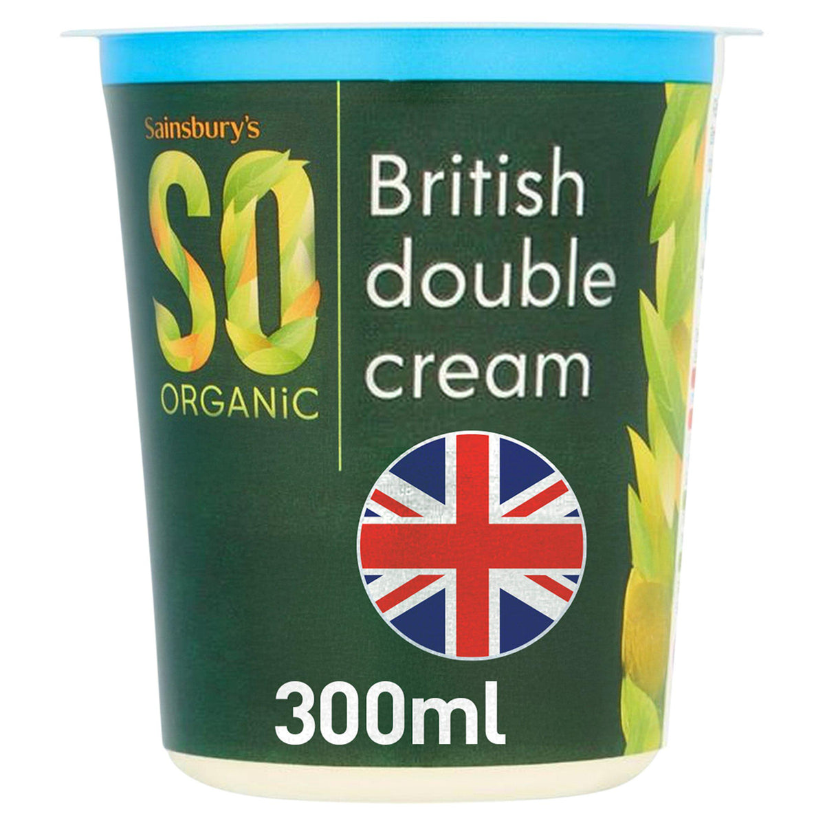 Sainsbury's organic double cream 300ml, UK version