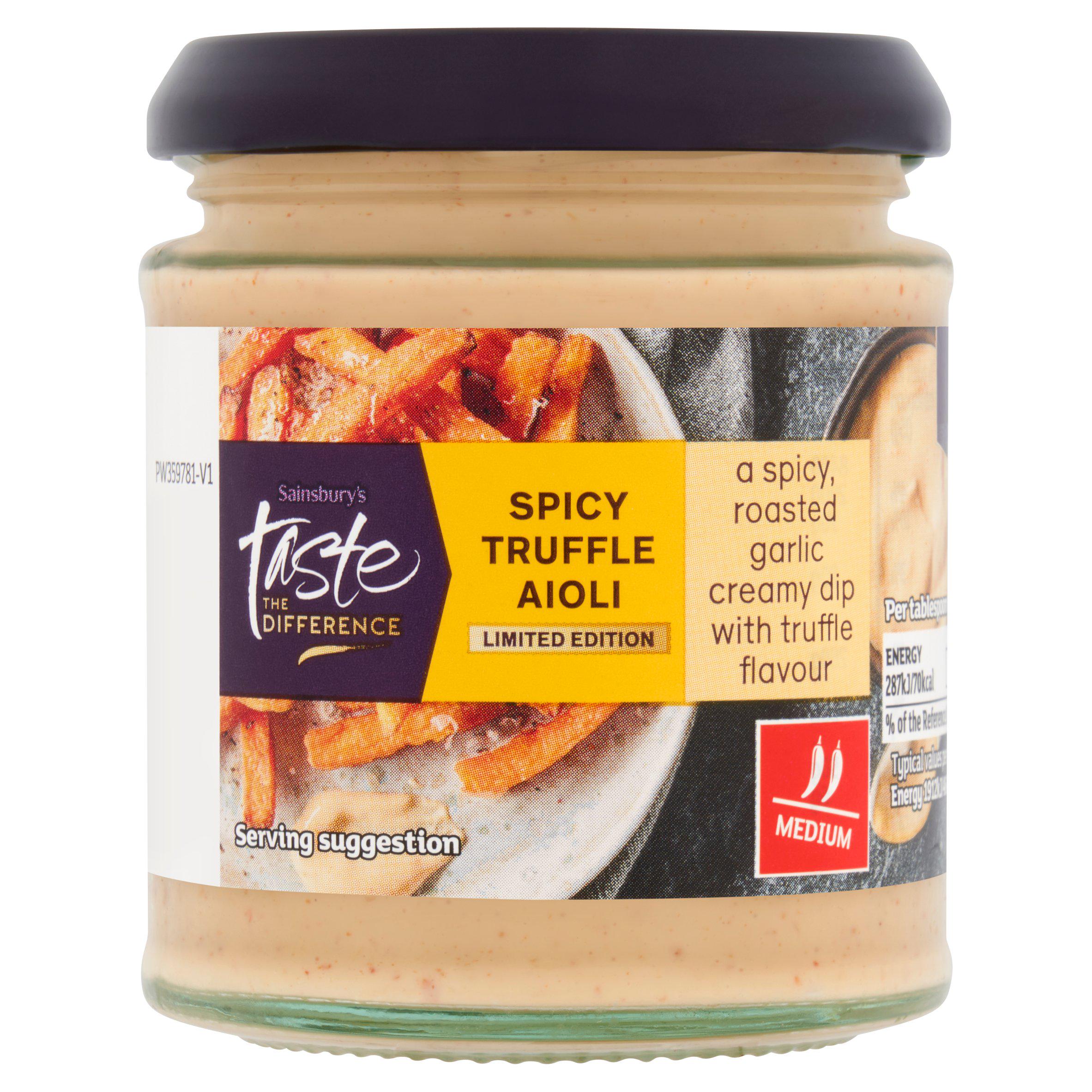 Sainsbury's spicy truffle aioli 180g - British product