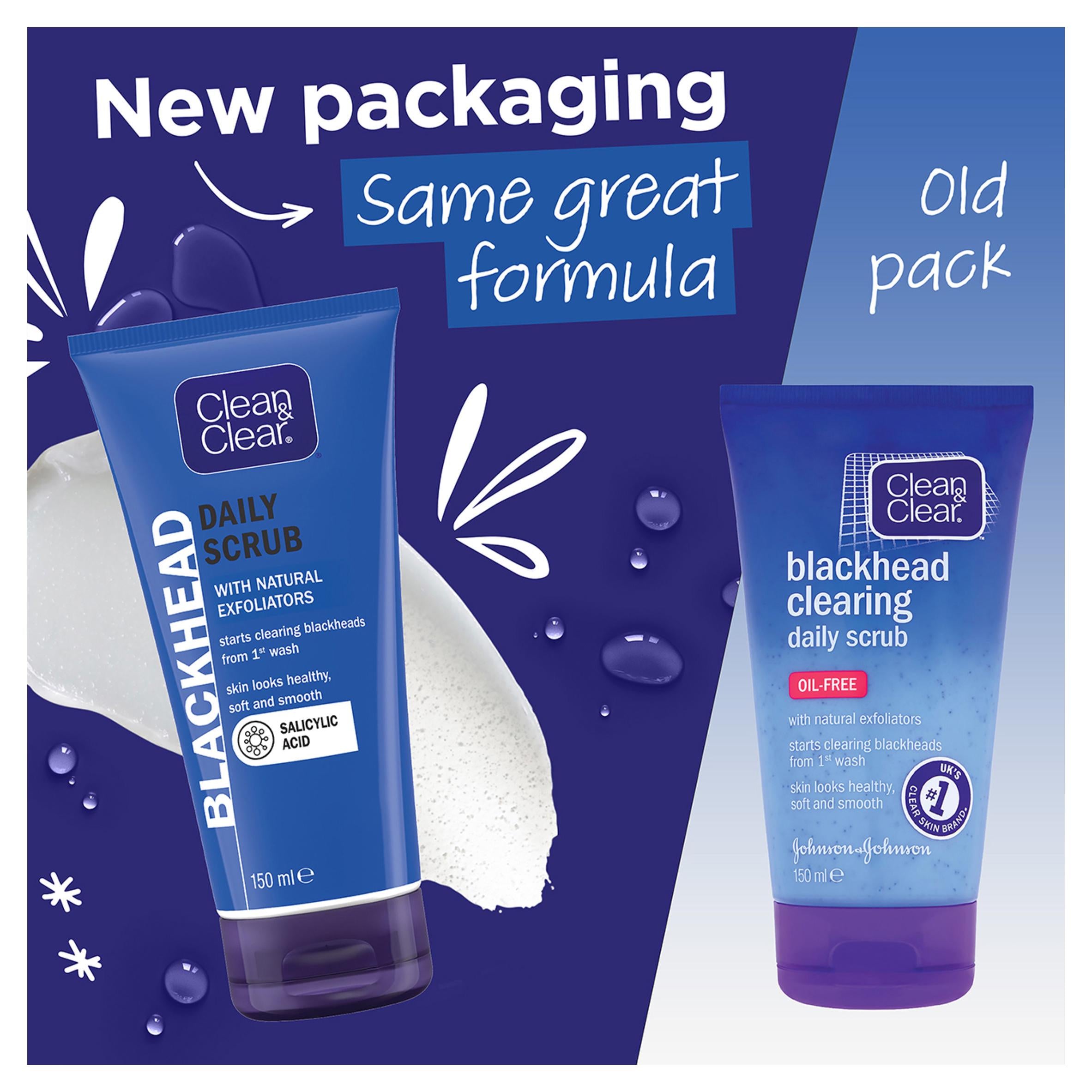 Clean & Clear blackhead clearing face scrub 150ml, UK version