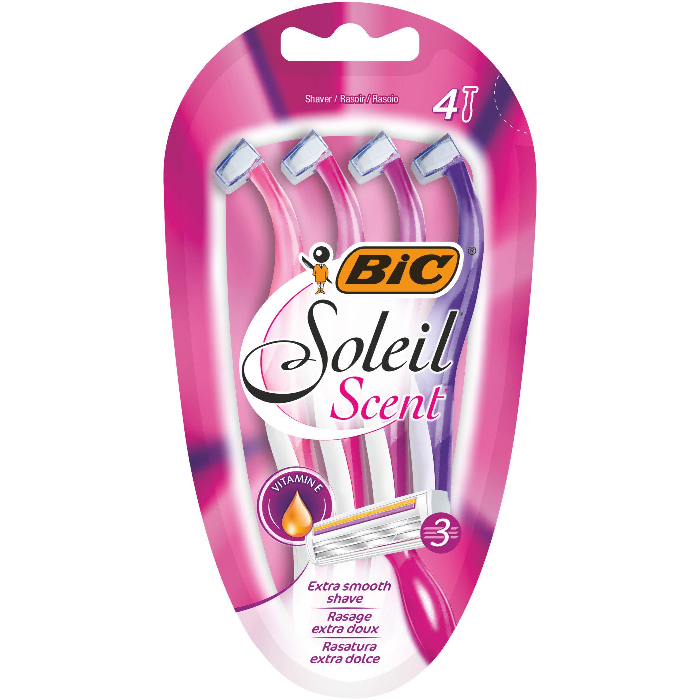 BIC Soleil Scent women's disposable razor 4-pack, UK version