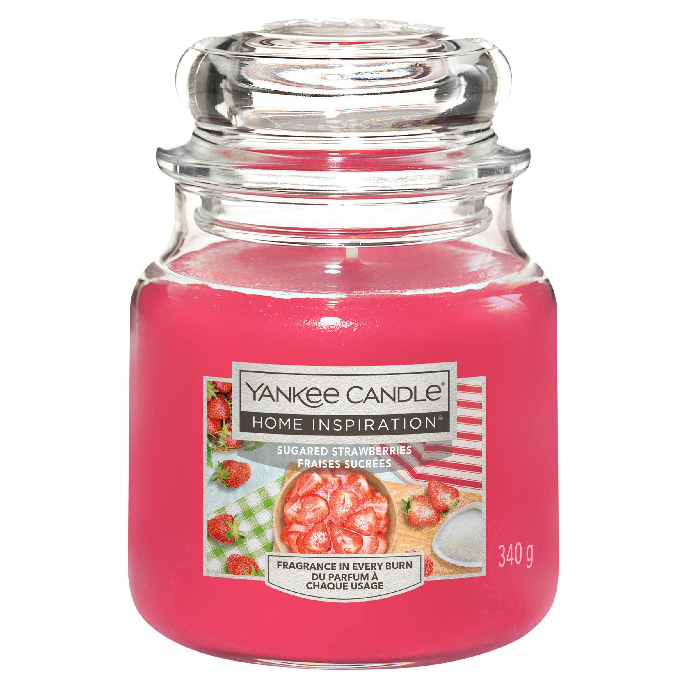 Yankee Candle medium jar Sugared Strawberries 340g (British brand)
