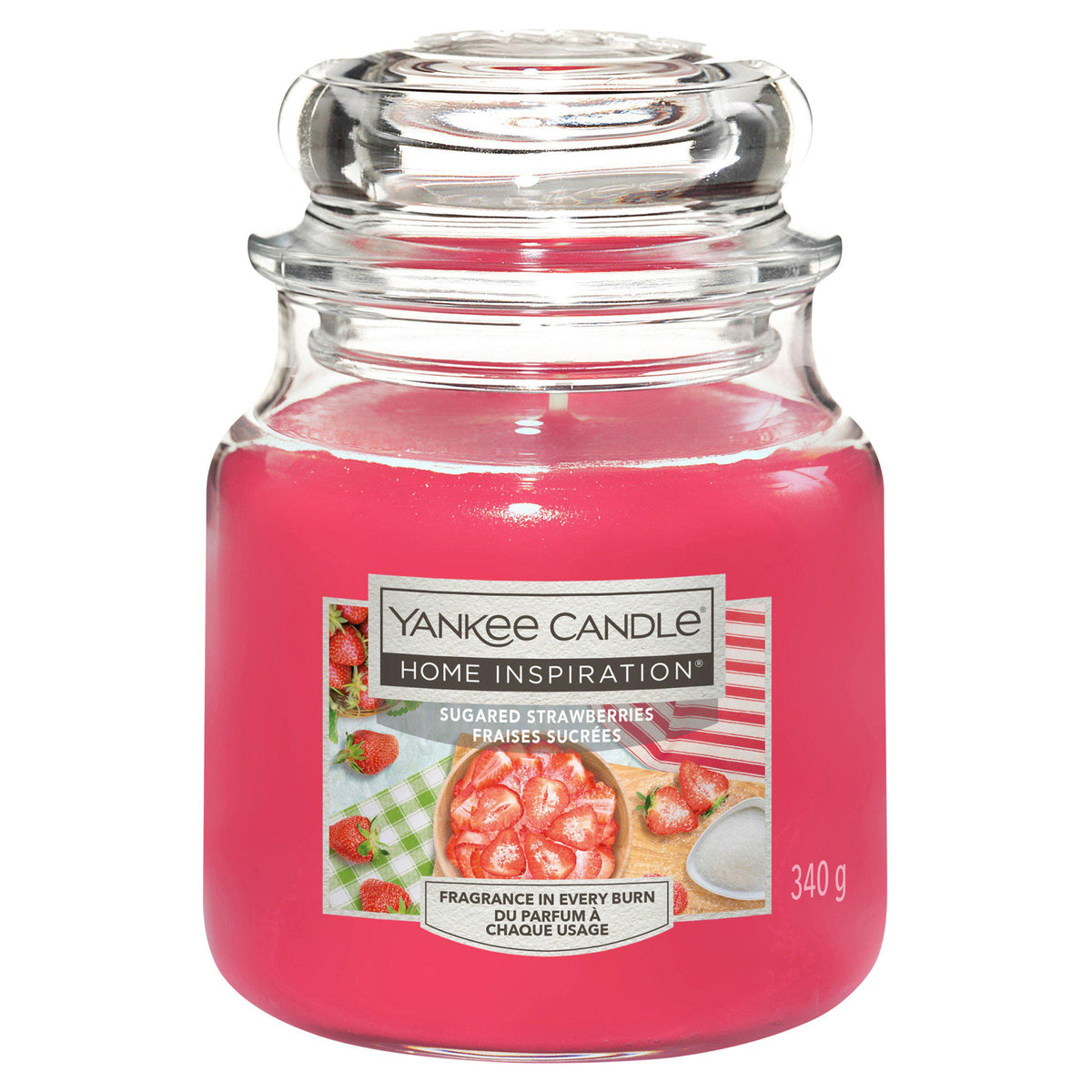 Yankee Candle medium jar Sugared Strawberries 340g (British brand)