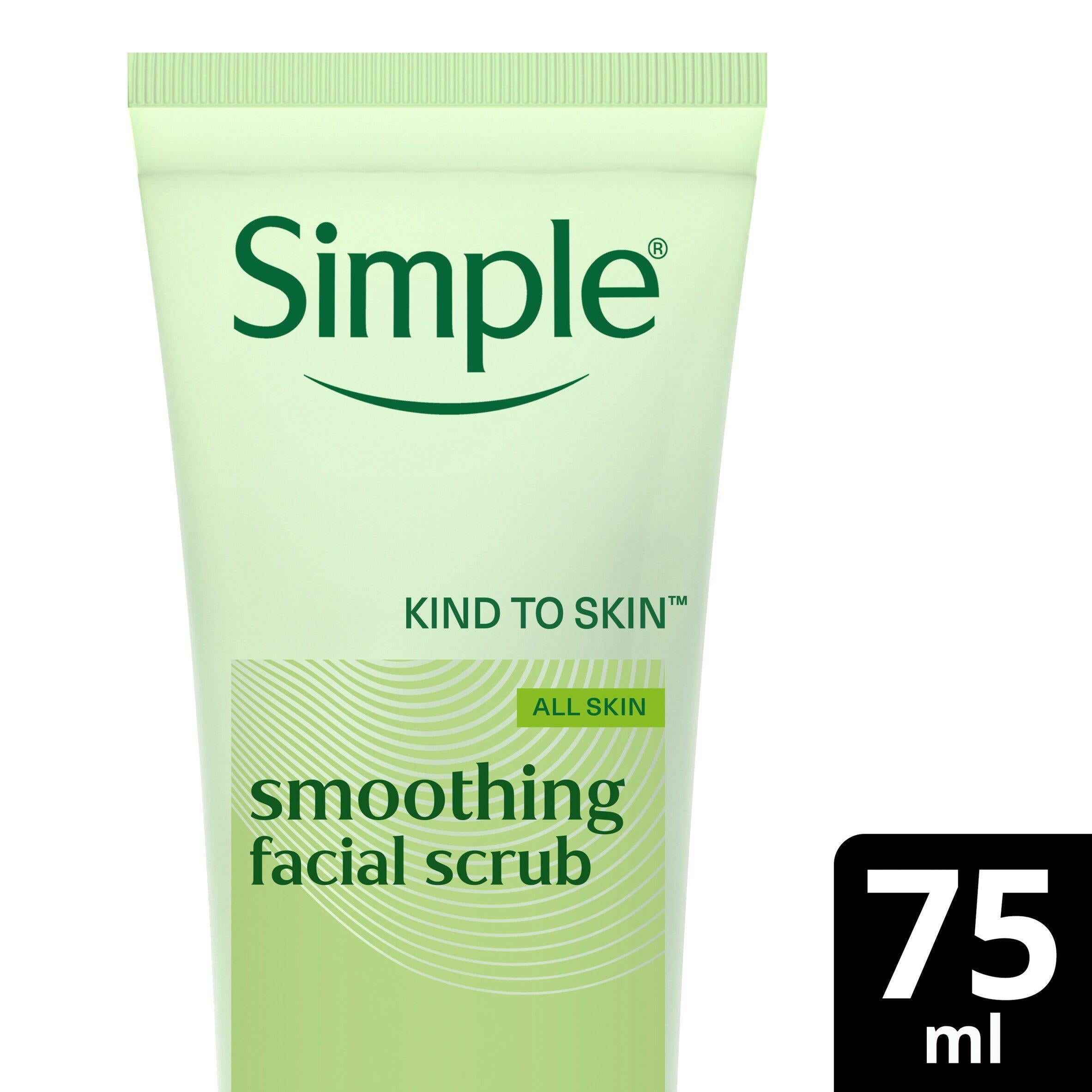 Simple smoothing facial scrub 75ml, imported from the UK