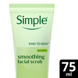 Simple smoothing facial scrub 75ml, imported from the UK