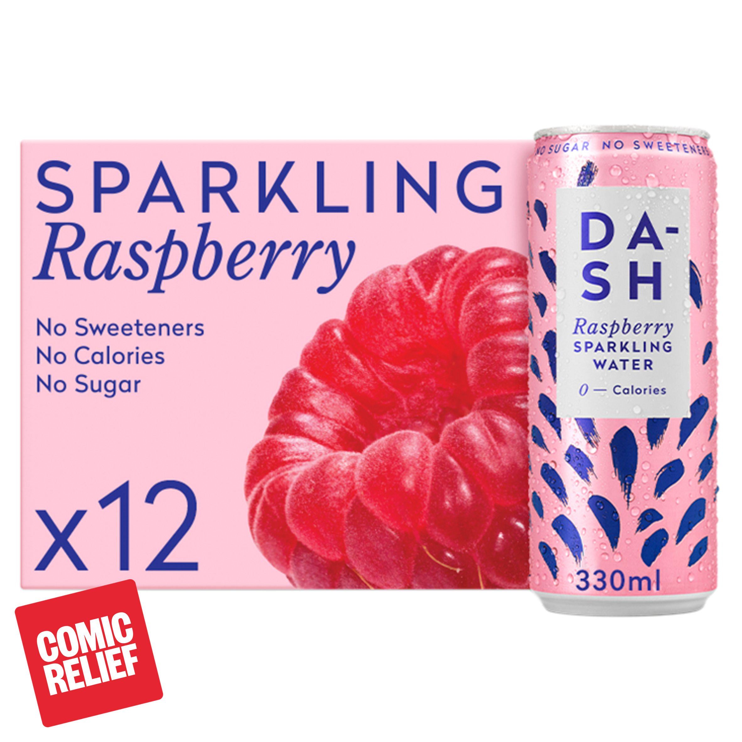 Dash raspberry sparkling water 12 pack (British brand)