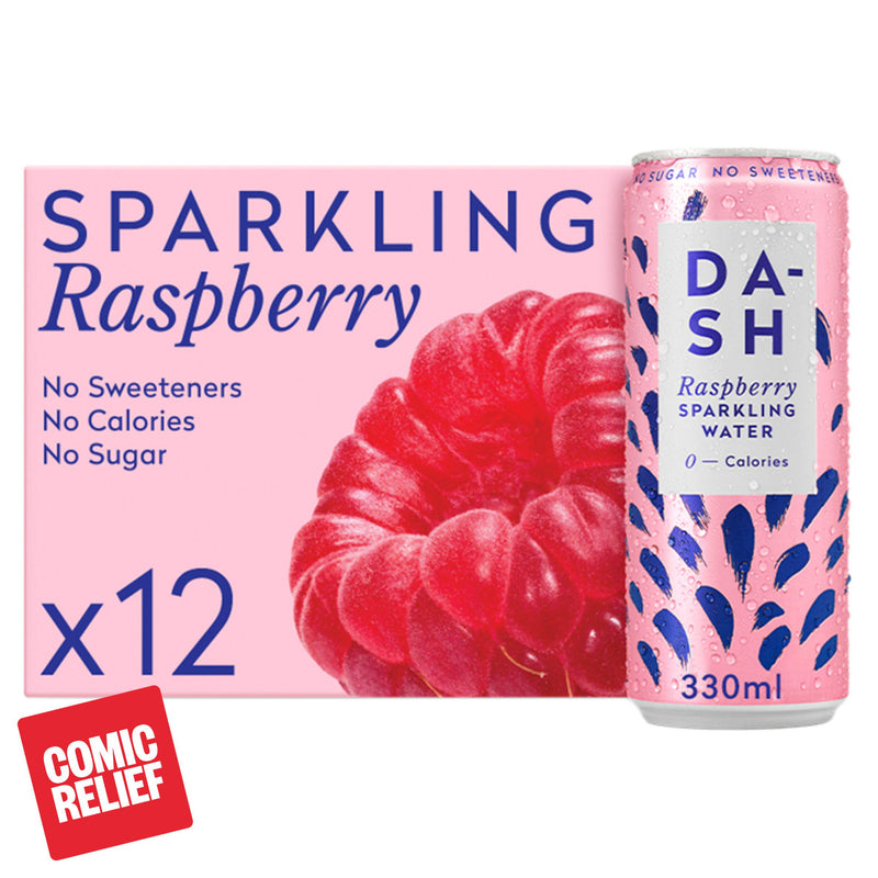 Dash raspberry sparkling water 12 pack (British brand)