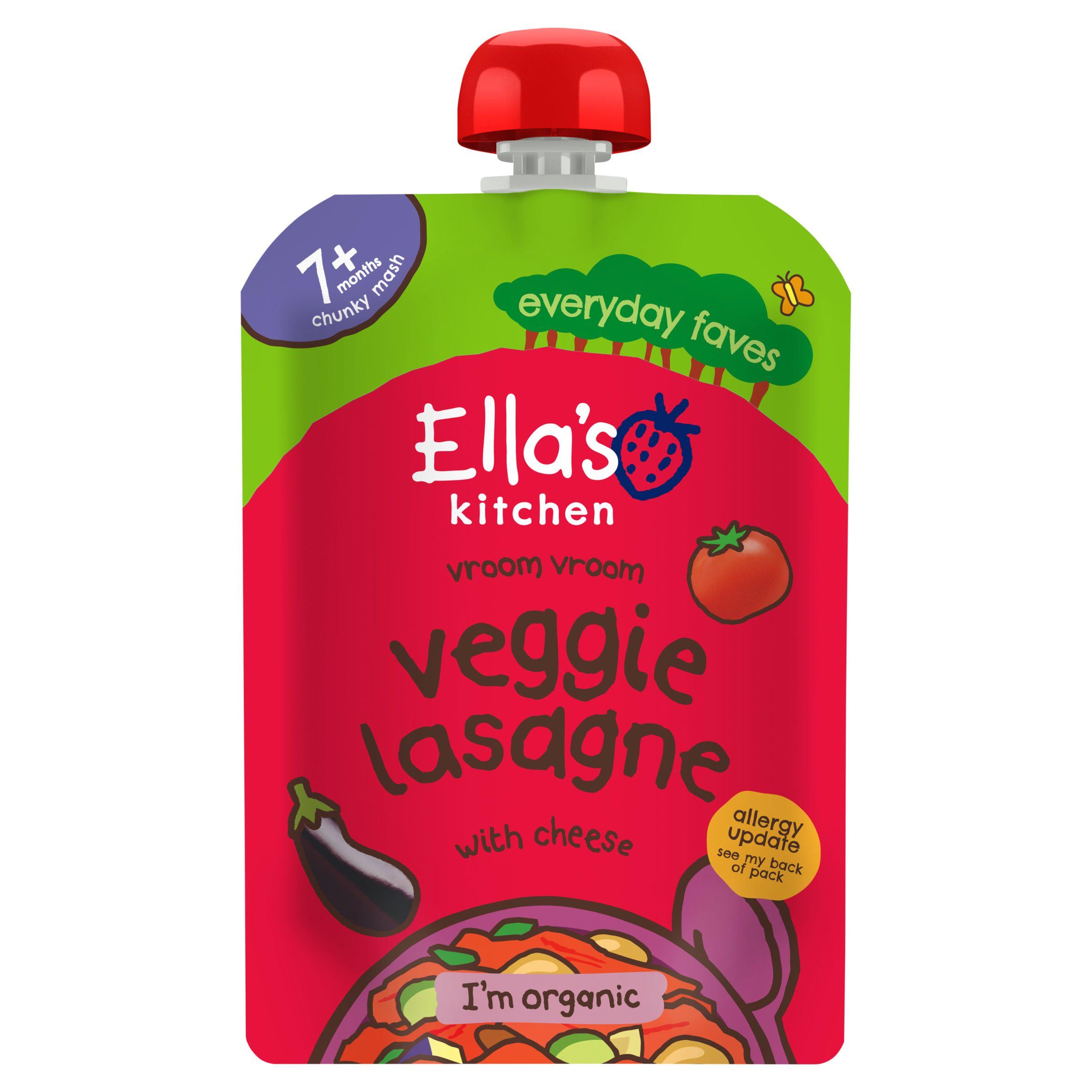 Ella's Kitchen veggie lasagne baby food pouch 130g, UK version