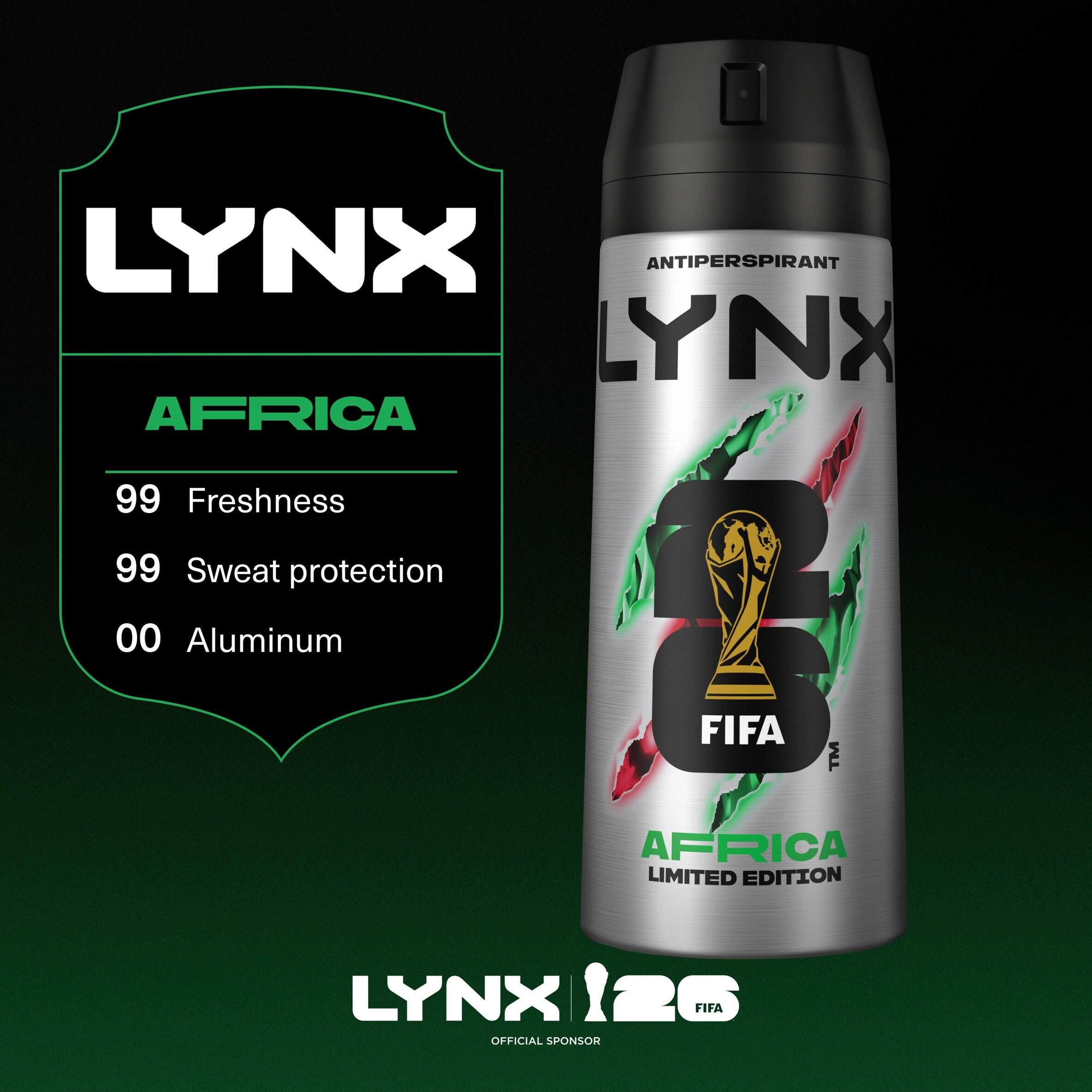 Lynx antiperspirant deodorant Africa 72h 150ml - British product