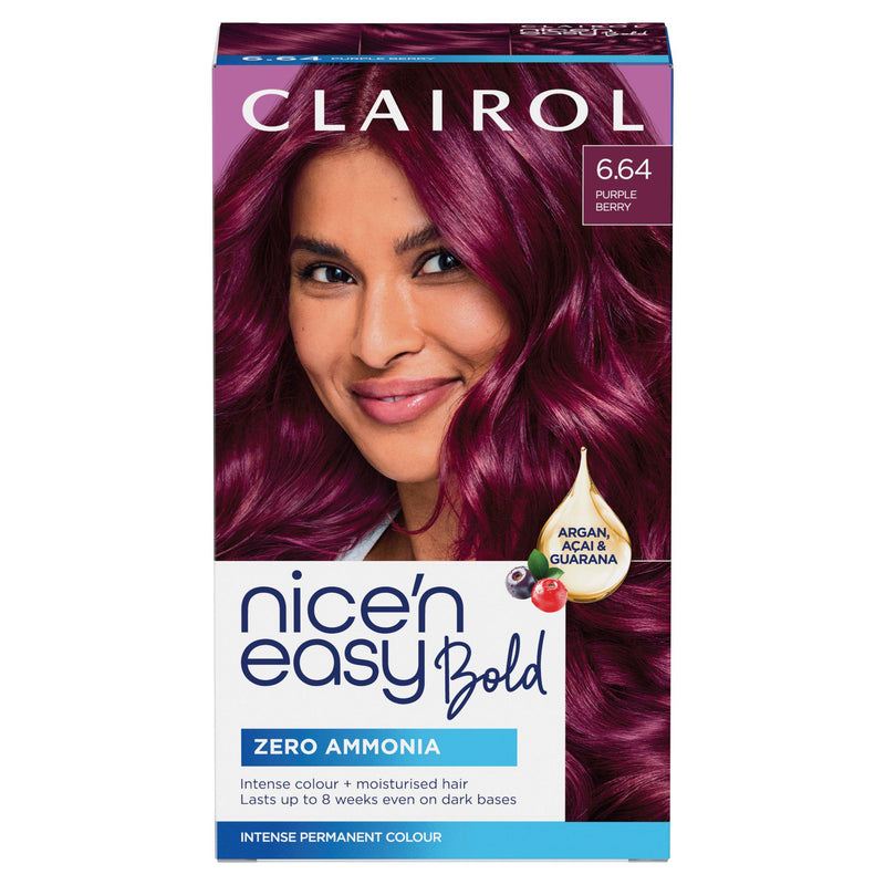 Clairol permanent hair dye Purple Berry 6.64 - British product