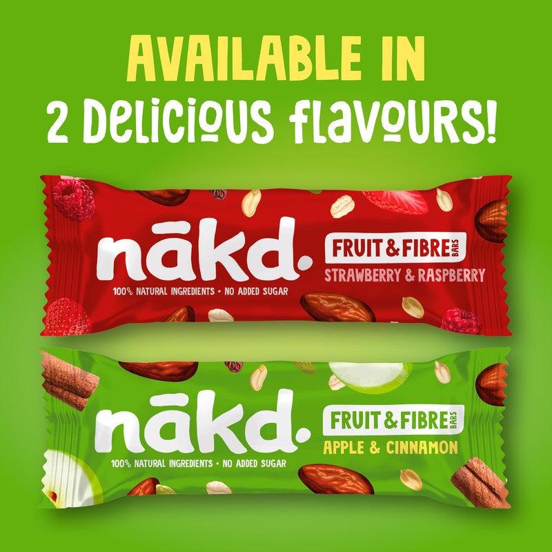 Nakd fruit and fibre bars Apple Cinnamon 3x44g, imported from the UK