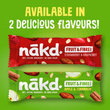 Nakd fruit and fibre bars Apple Cinnamon 3x44g, imported from the UK