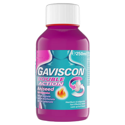Sainsburys Gaviscon Double Action Heartburn & Indigestion Liquid Aniseed 250ml- Buy online at McGrocer