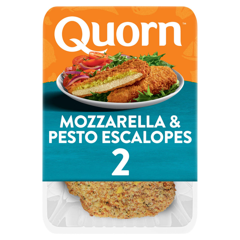 Quorn Vegetarian Mozzarella Pesto Escalope 240g, imported from the UK