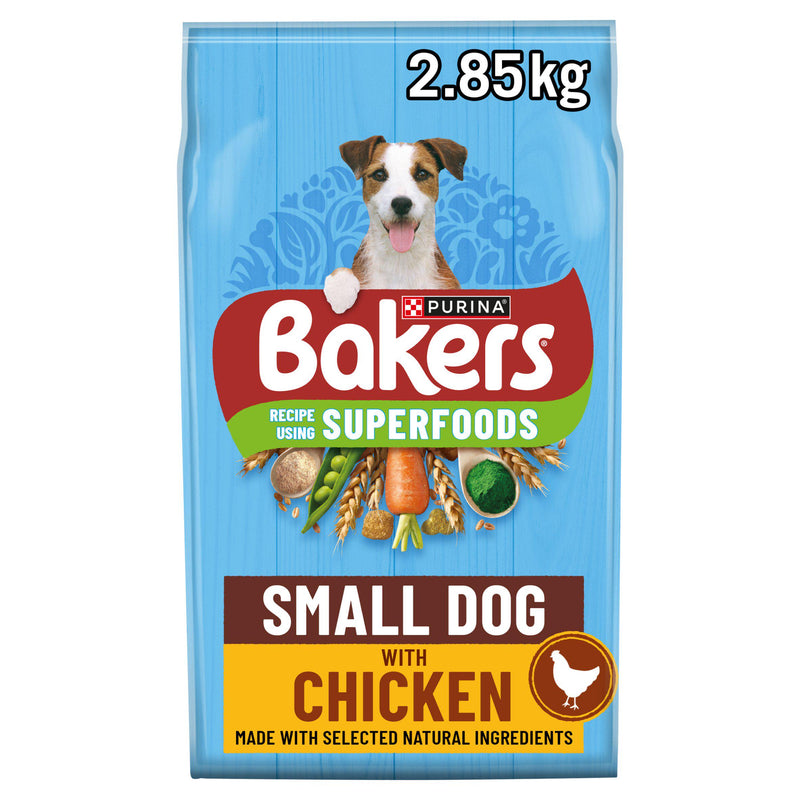 Bakers small dog chicken dry dog food 2.85kg - British product
