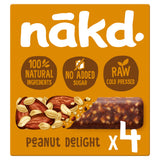 Nakd Peanut Delight fruit and nut bars 4 x 35g, imported from the UK