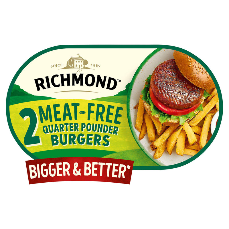 Richmond vegan quarter pounder burgers 227g (British brand)