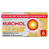 Nuromol pain relief tablets Dual Action 200mg/500mg x6 (British brand)