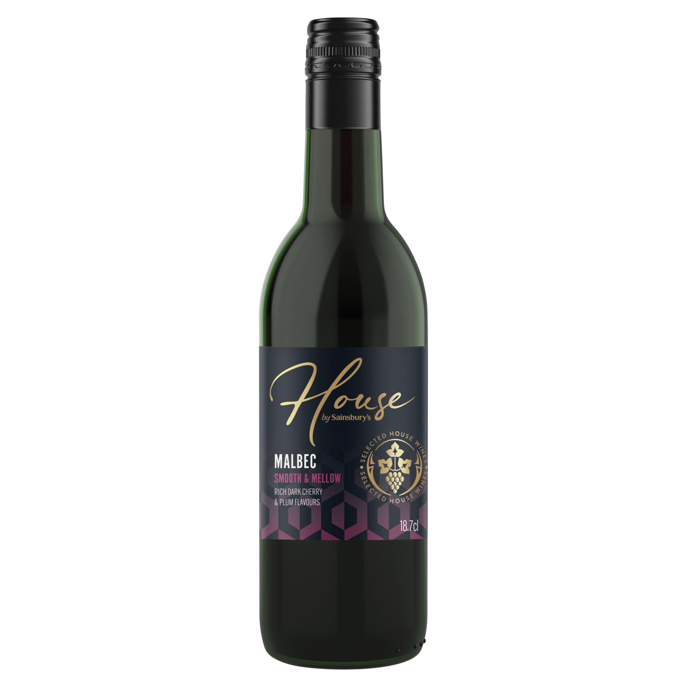 Sainsbury's House Malbec red wine 18.7cl - British product