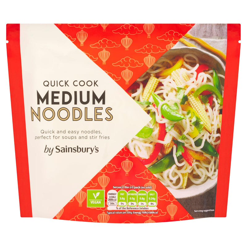 Sainsbury's medium noodles quick to cook 300g - British product