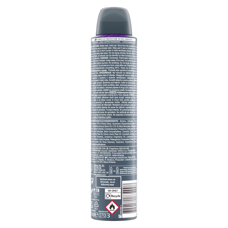 Dove Men+Care Advanced Total Comfort antiperspirant deodorant spray 200ml (British brand)