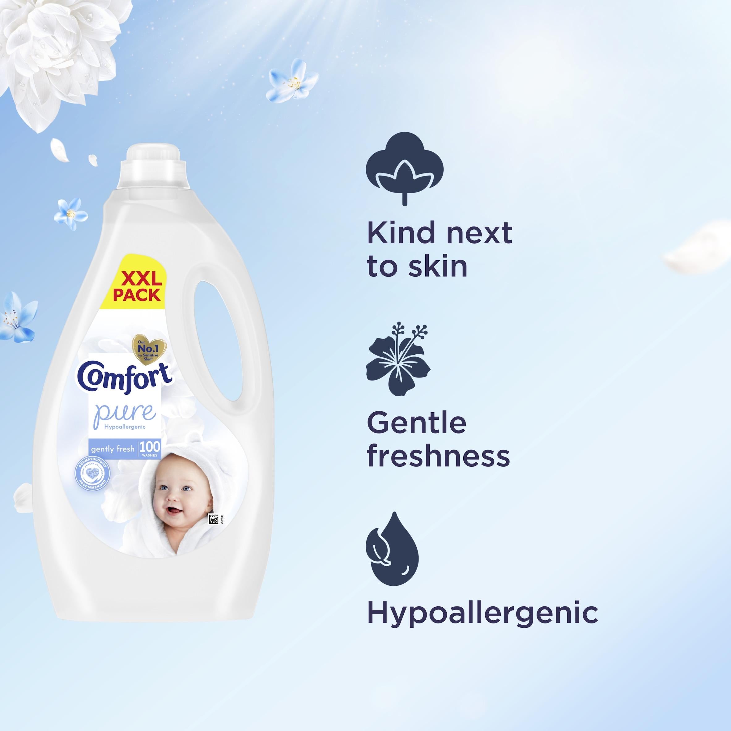 Comfort Pure Gently Fresh fabric conditioner 3L, imported from the UK