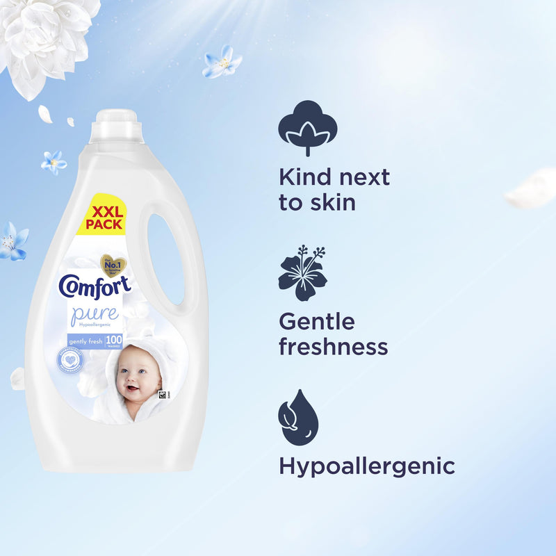 Comfort Pure Gently Fresh fabric conditioner 3L, imported from the UK