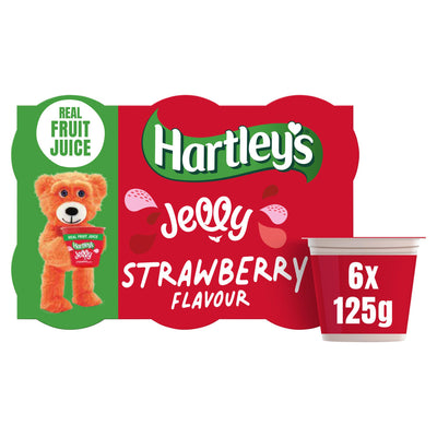 Sainsburys Hartley's Strawberry Jelly Pot Multipack 6x125g- Buy online at McGrocer