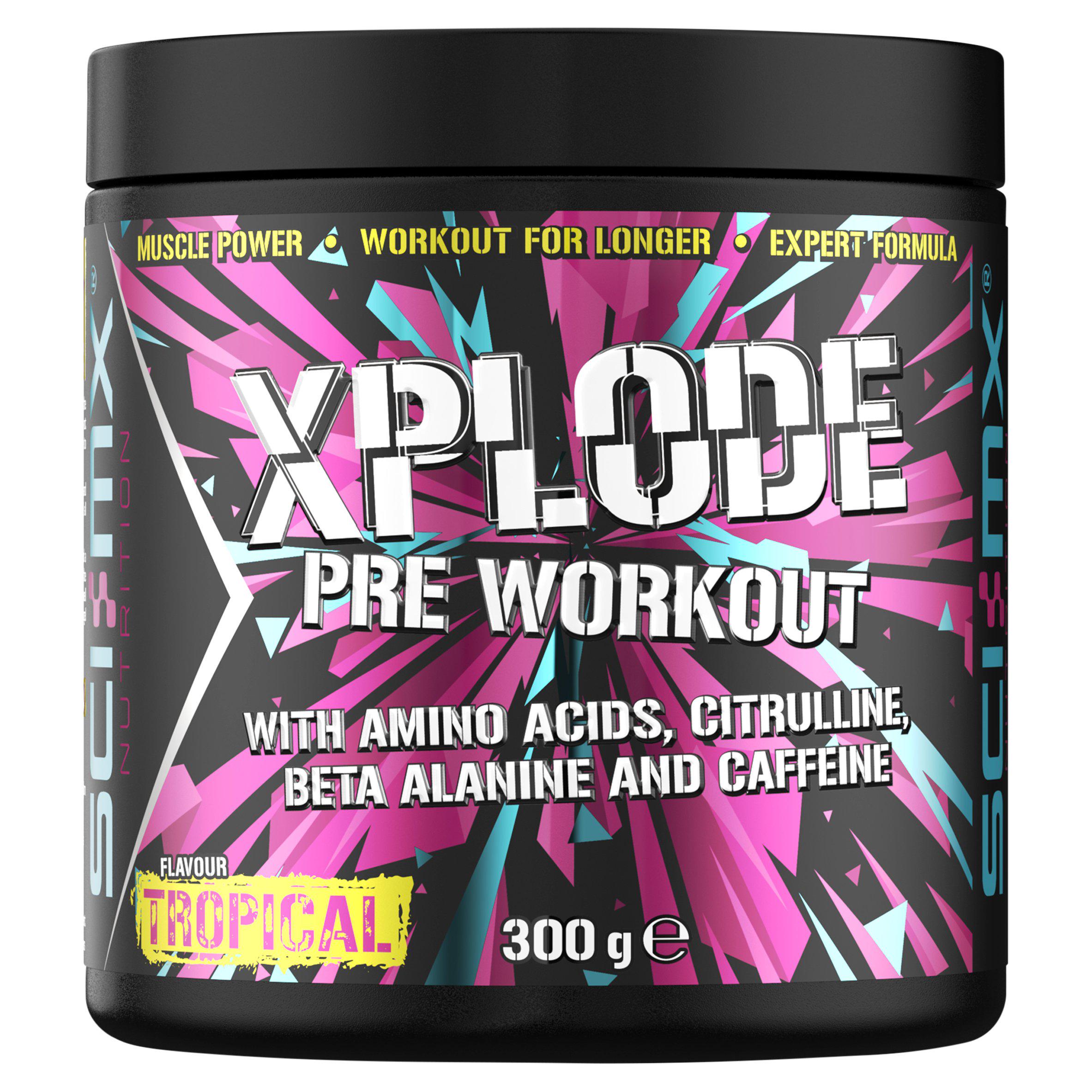 Sci-MX Nutrition Xplode Pre Workout Flavour Tropical 300g GOODS Sainsburys   