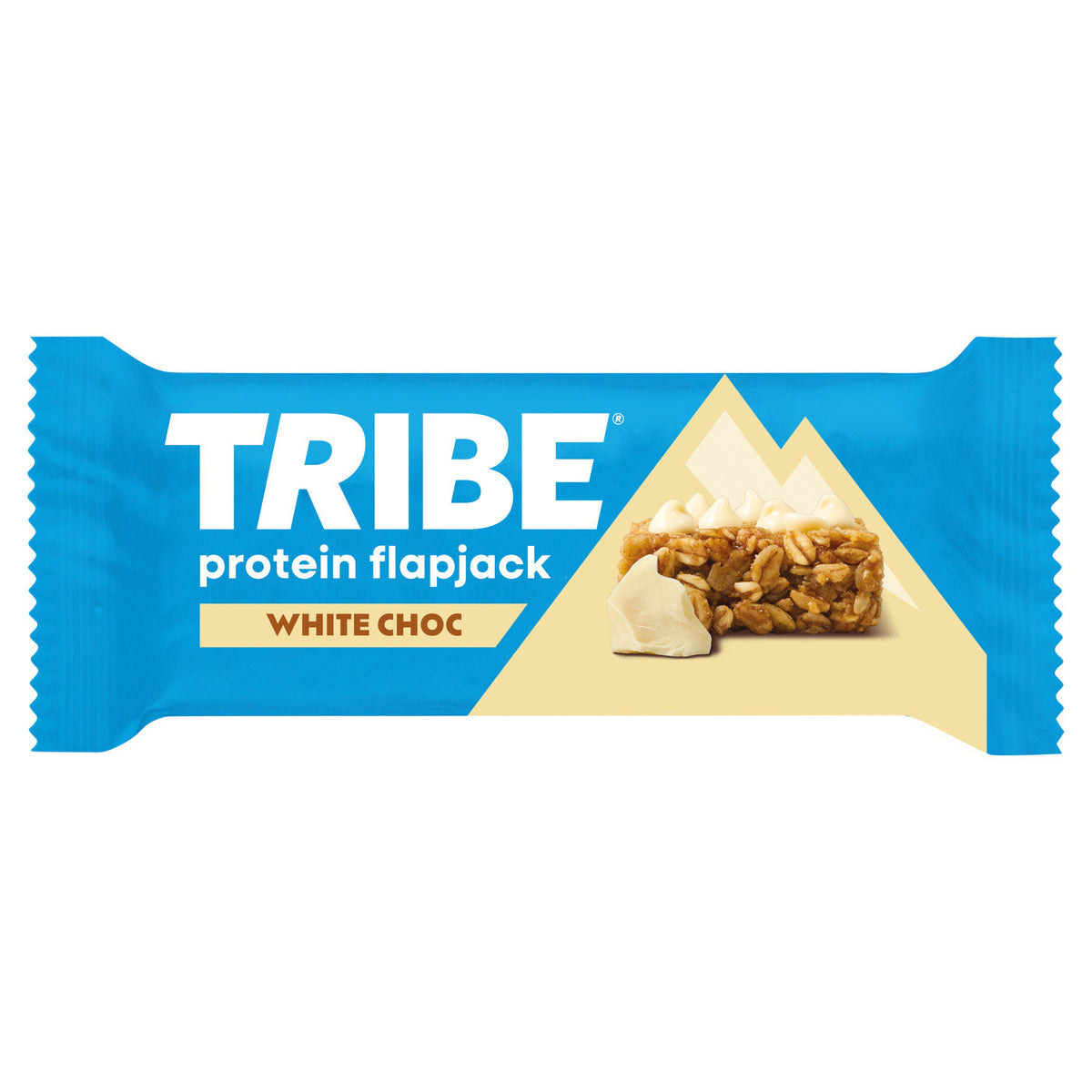 Tribe White Choc Protein Flapjack 50g (British brand)
